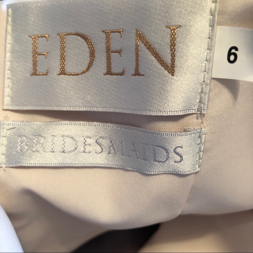 EDEN Bridals V-Neck Ruffled Dress - Picture 4 of 6